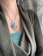 Load image into Gallery viewer, Picasso marble and serpentine Sacred Heart pendant