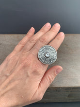 Load image into Gallery viewer, Vintage Crystal Shield Ring Size 9