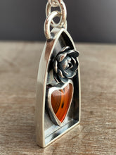 Load image into Gallery viewer, Rosarita and Cast Succulent Sacred Heart Pendant