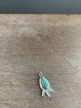 Load image into Gallery viewer, Tiny Turquoise Feather Charm