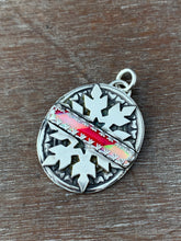 Load image into Gallery viewer, Candy Cane Snowflake Pendant #4