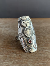 Load image into Gallery viewer, Size 8 owl ring