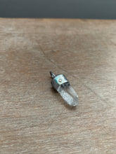 Load image into Gallery viewer, Small Icy Quartz crystal point necklace