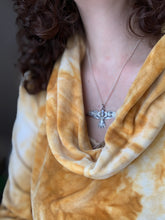 Load image into Gallery viewer, Large labradorite stamped bird pendant