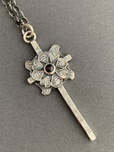 Load image into Gallery viewer, Large garnet cross