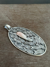 Load image into Gallery viewer, Carved Pink opal Fish Parable Pendant