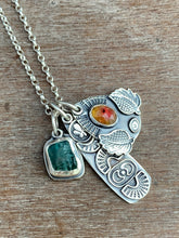 Load image into Gallery viewer, Tourmaline and apatite crystal charm set