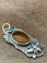 Load image into Gallery viewer, Small honey opal bee pendant