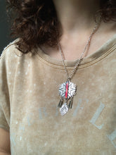 Load image into Gallery viewer, Large Jingly Candy Cane Snowflake Pendant