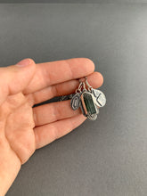 Load image into Gallery viewer, Green tourmaline crystal charm necklace