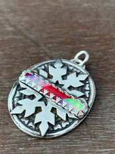 Load image into Gallery viewer, Candy Cane Snowflake Pendant #4