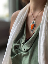 Load image into Gallery viewer, Roserita Turquoise and Carnelian sacred heart pendant