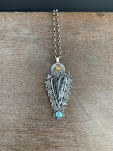 Load image into Gallery viewer, Net Jasper Amazonite and Citrine sacred heart pendant