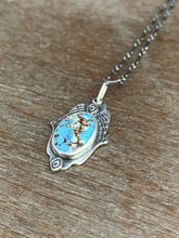 Load image into Gallery viewer, Kazakhstan lavender turquoise charm necklace