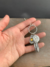 Load image into Gallery viewer, Plant pun “thistle be the best day ever” cluster charm necklace