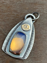 Load image into Gallery viewer, Opalite glass with 24k gold keum boo pendant