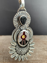 Load image into Gallery viewer, Trilobite and cloisonné elaborate pendant