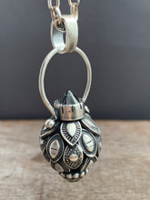 Load image into Gallery viewer, Vintage crystal and lemon Quartz dragon egg medallion