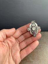 Load image into Gallery viewer, Owl pendant #7 Moonstone and Fluorite