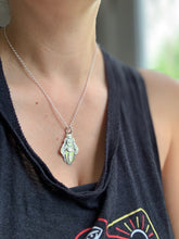 Load image into Gallery viewer, Owl pendant #19 - Rainbow Moonstone