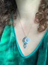 Load image into Gallery viewer, Peruvian blue opal, aquamarine, and labaradorite charms