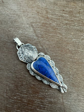 Load image into Gallery viewer, Dumortierite Sacred Heart pendant