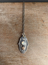 Load image into Gallery viewer, Owl pendant - moonstone and labradorite
