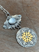 Load image into Gallery viewer, Frosty Abalone Snowflake Pendant