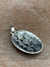 Load image into Gallery viewer, Silver fish parable pendant