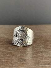Load image into Gallery viewer, Winged moon ring size 7.5