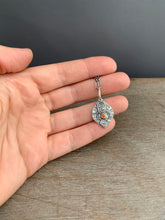 Load image into Gallery viewer, Carnelian and moon charm necklace