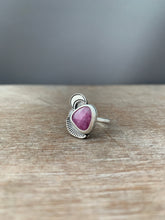 Load image into Gallery viewer, Pink sapphire with moon accent size 7.5