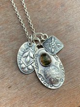Load image into Gallery viewer, Tourmaline three charm necklace set