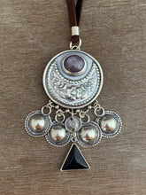 Load image into Gallery viewer, Moon pendant with handmade bells