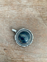 Load image into Gallery viewer, Swirly Leland blue fish parable pendant