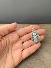 Load image into Gallery viewer, Owl pendant #19 - Rainbow Moonstone