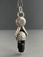 Load image into Gallery viewer, Rutilated quartz and black tourmaline crystal necklace