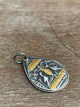 Load image into Gallery viewer, Small keum boo gold and silver pendant #4
