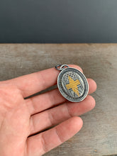 Load image into Gallery viewer, Medium keum boo gold and silver medallion