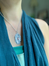 Load image into Gallery viewer, Owl pendant #6 - Pink Tourmaline and Rainbow Moonstone