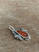 Load image into Gallery viewer, Orange kyanite moon charm