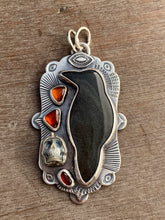 Load image into Gallery viewer, “Quoth the raven never more” pendant