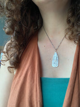 Load image into Gallery viewer, Sterling silver Owl heart and moons pendant
