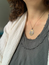 Load image into Gallery viewer, Small keum boo gold and silver pendant #4