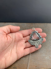 Load image into Gallery viewer, Moth pendant with vintage Swarovski Crystal prism