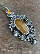 Load image into Gallery viewer, Orange Sapphire and Citrine Pendant
