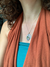 Load image into Gallery viewer, Tourmaline set in 22k gold charm necklace set