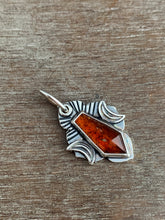 Load image into Gallery viewer, Orange kyanite moon charm