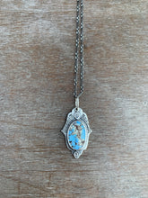 Load image into Gallery viewer, Kazakhstan lavender turquoise charm necklace