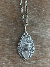 Load image into Gallery viewer, Sacred heart silver charm